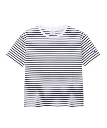 【Champion/チャンピオン】レディース ボーダーショートスリーブポケットTシャツ