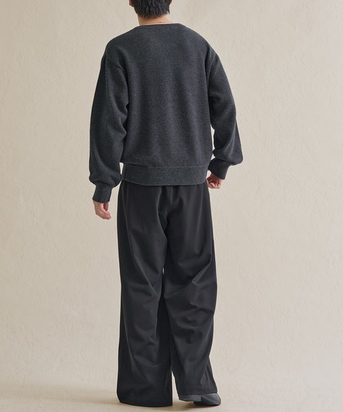 epnok（エプノック）の「メランジVネックルーズニット（ニット/セーター・メンズ・グレー/チャコールグレー/テラコッタ・SMALL/MEDIUM/LARGE）」の5枚目の写真