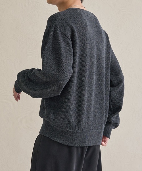 epnok（エプノック）の「メランジVネックルーズニット（ニット/セーター・メンズ・グレー/チャコールグレー/テラコッタ・SMALL/MEDIUM/LARGE）」の10枚目の写真