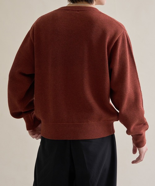 epnok（エプノック）の「メランジVネックルーズニット（ニット/セーター・メンズ・グレー/チャコールグレー/テラコッタ・SMALL/MEDIUM/LARGE）」の16枚目の写真