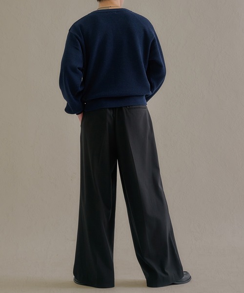 epnok(エプノック)の「メランジVネックルーズニット(ニット/セーター・メンズ・グレー/チャコールグレー/テラコッタ/ネイビー/ブラウン・SMALL/MEDIUM/LARGE)」の13枚目の写真