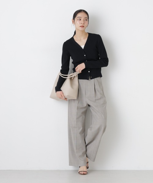 NANO universe（ナノユニバース）の「ノットハンドルビッグトート（トートバッグ・レディース・ブラウン/アイボリー・F）」の7枚目の写真