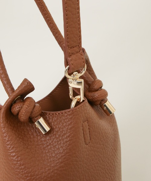 NANO universe（ナノユニバース）の「ノットハンドルビッグトート（トートバッグ・レディース・ブラウン/アイボリー・F）」の14枚目の写真