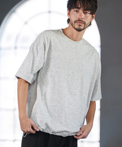 CAMBIO（カンビオ）の「mt10220- Nep Short Sleeve Tee ネップTシャツ(2026GIM-015)（Tシャツ/カットソー・メンズ・ブラック/ホワイト/グレー・S/M/L）」の2枚目の写真