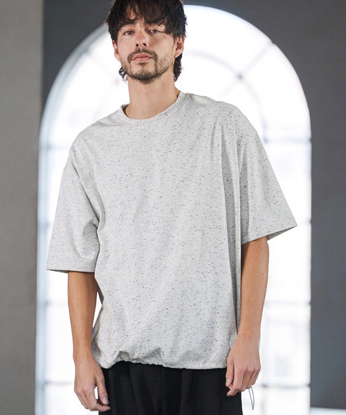 CAMBIO（カンビオ）の「mt10220- Nep Short Sleeve Tee ネップTシャツ(2026GIM-015)（Tシャツ/カットソー・メンズ・ブラック/ホワイト/グレー・S/M/L）」の4枚目の写真