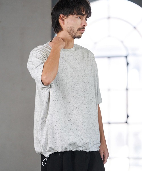 CAMBIO（カンビオ）の「mt10220- Nep Short Sleeve Tee ネップTシャツ(2026GIM-015)（Tシャツ/カットソー・メンズ・ブラック/ホワイト/グレー・S/M/L）」の5枚目の写真