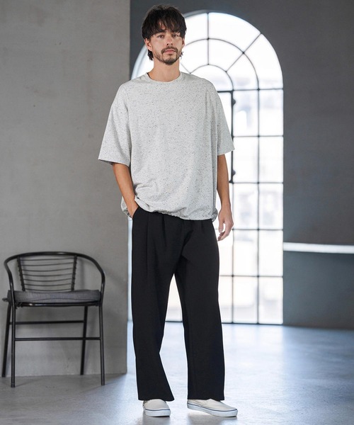 CAMBIO（カンビオ）の「mt10220- Nep Short Sleeve Tee ネップTシャツ(2026GIM-015)（Tシャツ/カットソー・メンズ・ブラック/ホワイト/グレー・S/M/L）」の6枚目の写真