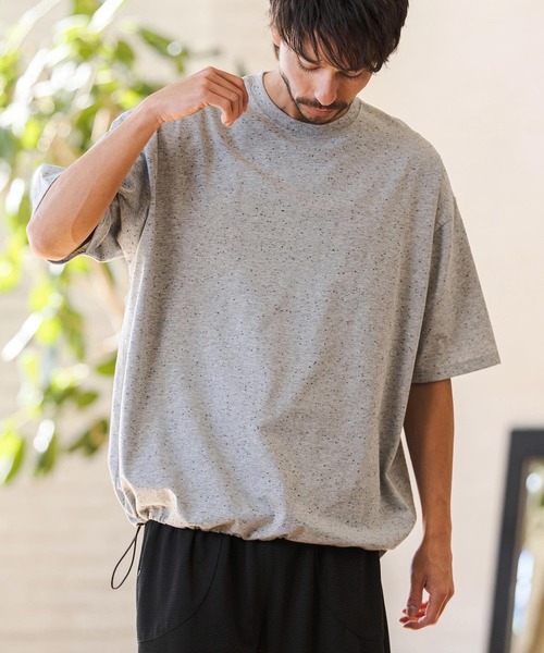 CAMBIO（カンビオ）の「mt10220- Nep Short Sleeve Tee ネップTシャツ(2026GIM-015)（Tシャツ/カットソー・メンズ・ブラック/ホワイト/グレー・S/M/L）」の12枚目の写真