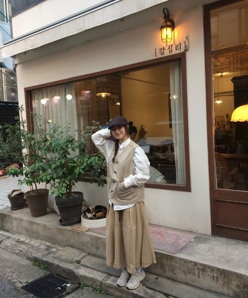 CARGOBROS FOR WOMAN(カーゴブロスフォーウィメン)の「アメカジユーティリティコットンベスト(ベージュ)(ベスト・レディース・その他・FREE)」の7枚目の写真