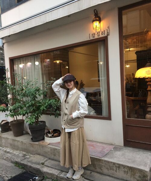 CARGOBROS FOR WOMAN(カーゴブロスフォーウィメン)の「アメカジユーティリティコットンベスト(ベージュ)(ベスト・レディース・その他・FREE)」の8枚目の写真