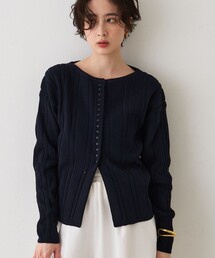 Rouge vif Anna | ストライプ組織前後2WAYニット/カーディガン(ニット/セーター)