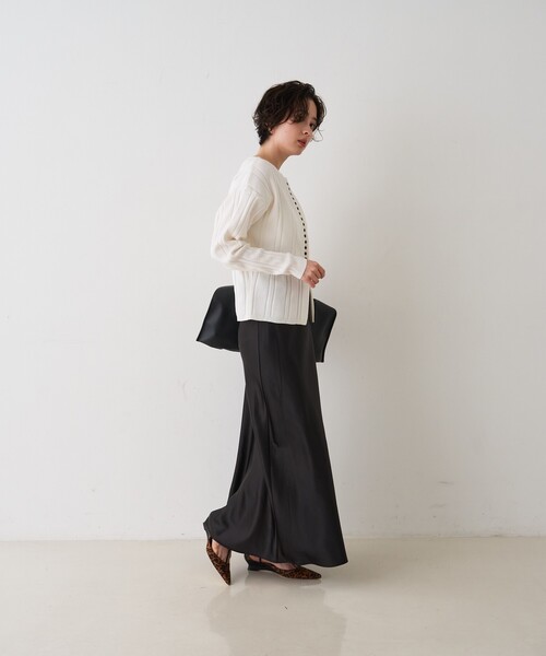 Rouge vif Anna（ルージュヴィフアンナ）の「ストライプ組織前後2WAYニット/カーディガン（ニット/セーター・レディース・ネイビー/オフホワイト/その他・フリー）」の22枚目の写真