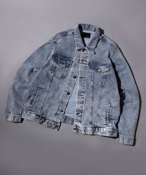 ANPAS(アンパス)の「Comfort-Stretch Denim Trucker Jacket / ストレッチデニムトラッカージャケット サードタイプ(3rd)Gジャン メンズ レディース ユニセックス(デニムジャケット・メンズ・ブラック/ネイビー/ブルー系その他/ブルー/ライトブルー・M/L/S/XL)」の14枚目の写真