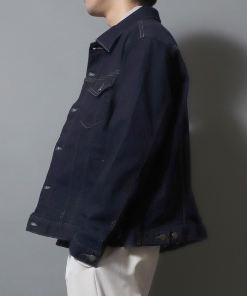 ANPAS(アンパス)の「Comfort-Stretch Denim Trucker Jacket / ストレッチデニムトラッカージャケット サードタイプ(3rd)Gジャン メンズ レディース ユニセックス(デニムジャケット・メンズ・ブラック/ネイビー/ブルー系その他/ブルー/ライトブルー・M/L/S/XL)」の18枚目の写真