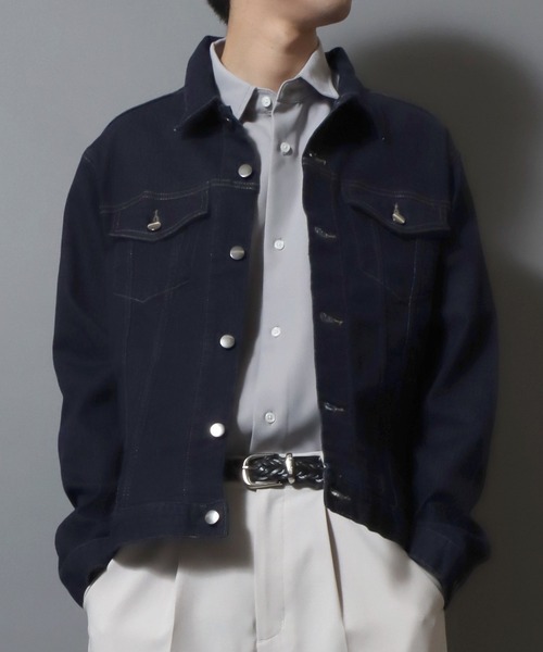 ANPAS(アンパス)の「Comfort-Stretch Denim Trucker Jacket / ストレッチデニムトラッカージャケット サードタイプ(3rd)Gジャン メンズ レディース ユニセックス(デニムジャケット・メンズ・ブラック/ネイビー/ブルー系その他/ブルー/ライトブルー・M/L/S/XL)」の16枚目の写真