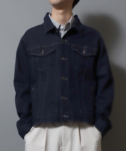 セール】Comfort-Stretch Denim Trucker Jacket / ストレッチデニム