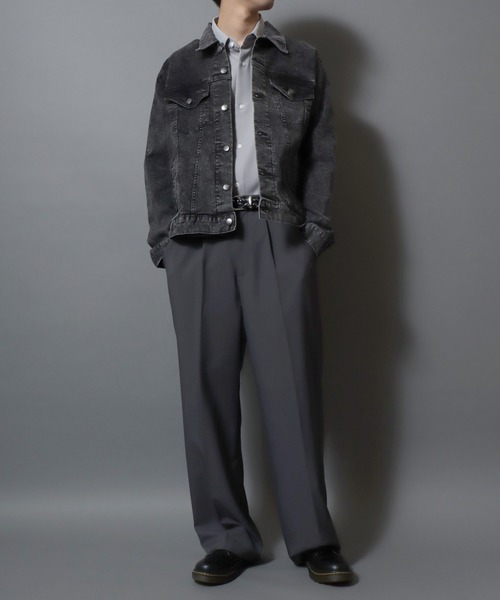 セール】Comfort-Stretch Denim Trucker Jacket / ストレッチデニム