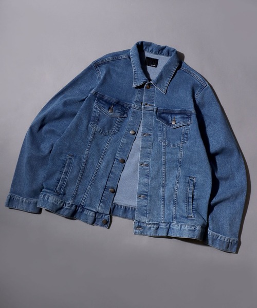 ANPAS(アンパス)の「Comfort-Stretch Denim Trucker Jacket / ストレッチデニムトラッカージャケット サードタイプ(3rd)Gジャン メンズ レディース ユニセックス(デニムジャケット・メンズ・ブラック/ネイビー/ブルー系その他/ブルー/ライトブルー・M/L/S/XL)」の9枚目の写真