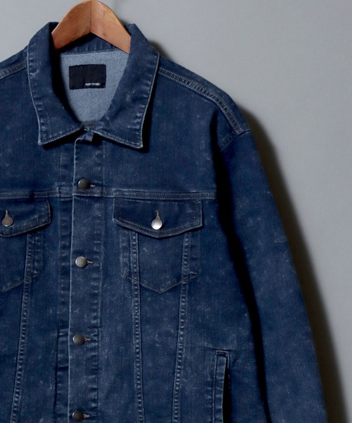 ANPAS(アンパス)の「Comfort-Stretch Denim Trucker Jacket / ストレッチデニムトラッカージャケット サードタイプ(3rd)Gジャン メンズ レディース ユニセックス(デニムジャケット・メンズ・ブラック/ネイビー/ブルー系その他/ブルー/ライトブルー・M/L/S/XL)」の7枚目の写真