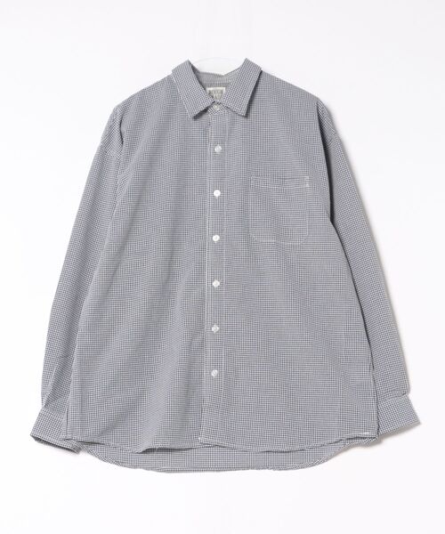 ROUGH TRADE(ラフトレード)の「シアサッカーチェック 長袖シャツ(M1)(シャツ/ブラウス・メンズ・ブラック系/グリーン系/ブルー系・X-LARGE/LARGE/MEDIUM)」の4枚目の写真