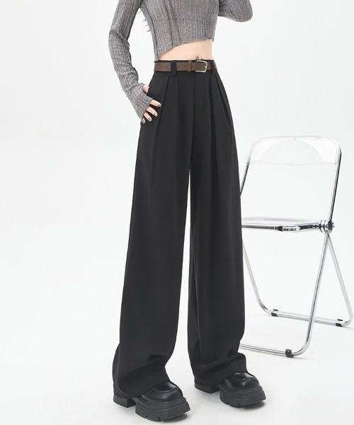 ONEP STAR(ワンピスター)の「タック入りワイドパンツ(その他パンツ・レディース・ブラック/グレー/ブラウン・SMALL/MEDIUM/X-LARGE/LARGE)」の16枚目の写真