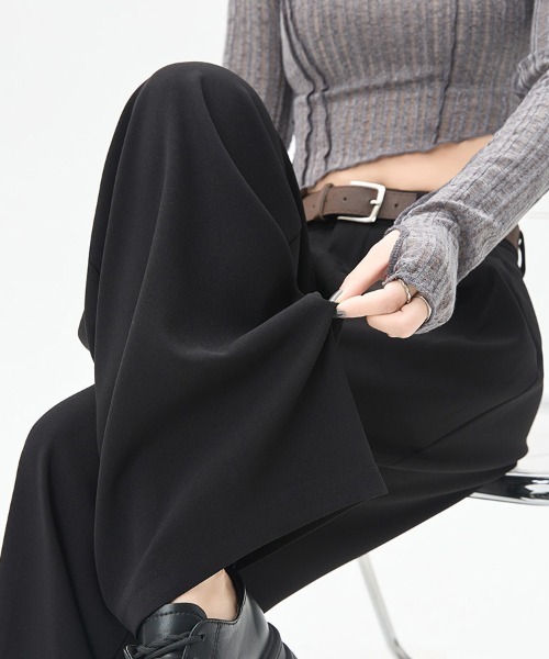 ONEP STAR(ワンピスター)の「タック入りワイドパンツ(その他パンツ・レディース・ブラック/グレー/ブラウン・SMALL/MEDIUM/X-LARGE/LARGE)」の14枚目の写真