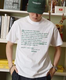 FFEIN | 【FFEIN（フェイン）】手書きメッセージショート丈Tシャツ / Tシャツ クルーネック 半袖 プリント 【短丈】(Tシャツ/カットソー)