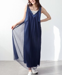 Three Four Time（スリーフォータイム）の「チュールプリーツ前後2WAYジャンスカ（ジャンパースカート）」