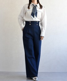 31 Sons de mode | 2026春夏新作 レースアップデニムワイドパンツ(デニムパンツ)