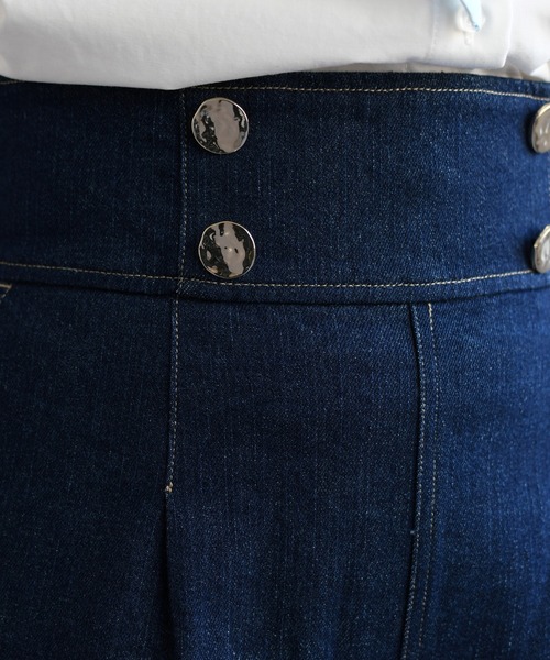 31 Sons de mode（トランテアン　ソン　ドゥ　モード）の「2026春夏新作 レースアップデニムワイドパンツ（デニムパンツ・レディース・ブルー/インディゴブルー・S/M）」の20枚目の写真