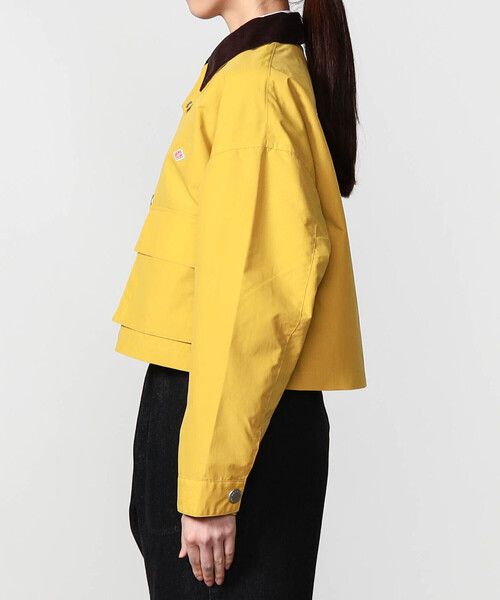 DANTON（ダントン）の「DANTON | ナイロンタフタ ショートジャケット WOMEN（カバーオール・レディース・ベージュ系その他/ブラック/イエロー・36/38）」の4枚目の写真