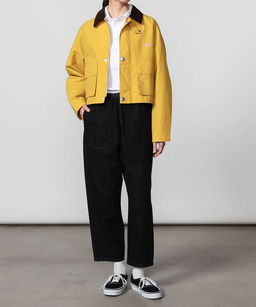 DANTON（ダントン）の「DANTON | ナイロンタフタ ショートジャケット WOMEN（カバーオール・レディース・ベージュ系その他/ブラック/イエロー・36/38）」の7枚目の写真