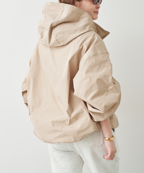 Deuxieme Classe（ドゥーズィエムクラス）の「WASHED STAND ジップ ブルゾン（その他アウター・レディース・ベージュ/ブラック・FREE）」の6枚目の写真