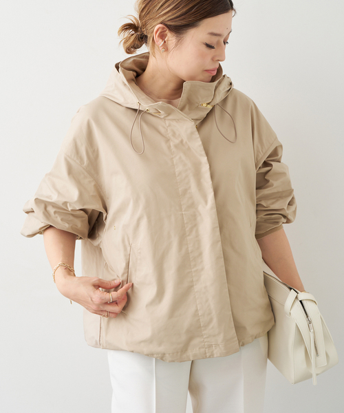 Deuxieme Classe（ドゥーズィエムクラス）の「WASHED STAND ジップ ブルゾン（その他アウター・レディース・ベージュ/ブラック・FREE）」の12枚目の写真