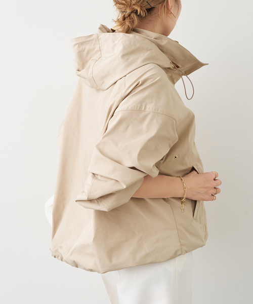 Deuxieme Classe（ドゥーズィエムクラス）の「WASHED STAND ジップ ブルゾン（その他アウター・レディース・ベージュ/ブラック・FREE）」の15枚目の写真