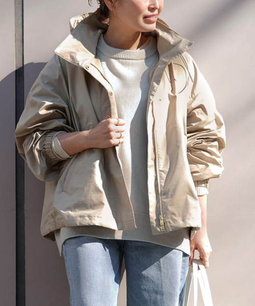 Deuxieme Classe（ドゥーズィエムクラス）の「WASHED STAND ジップ ブルゾン（その他アウター・レディース・ベージュ/ブラック・FREE）」の22枚目の写真