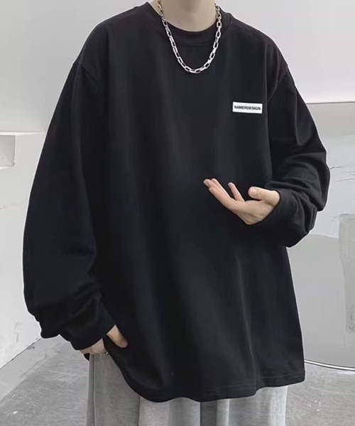 KELVIN(ケルヴァン)の「Minimal Logo Oversized Tee ミニマルロゴ オーバーサイズ Tシャツ(ロンT)(Tシャツ/カットソー・メンズ・ホワイト/ブラック・LARGE/MEDIUM)」の2枚目の写真