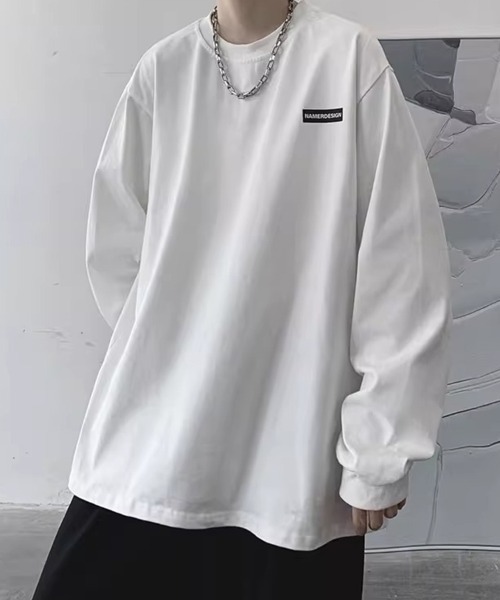 KELVIN(ケルヴァン)の「Minimal Logo Oversized Tee ミニマルロゴ オーバーサイズ Tシャツ(ロンT)(Tシャツ/カットソー・メンズ・ホワイト/ブラック・LARGE/MEDIUM)」の4枚目の写真