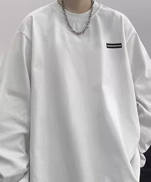 KELVIN(ケルヴァン)の「Minimal Logo Oversized Tee ミニマルロゴ オーバーサイズ Tシャツ(ロンT)(Tシャツ/カットソー・メンズ・ホワイト/ブラック・LARGE/MEDIUM)」の5枚目の写真