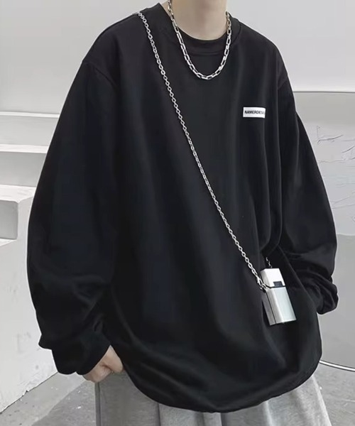 KELVIN(ケルヴァン)の「Minimal Logo Oversized Tee ミニマルロゴ オーバーサイズ Tシャツ(ロンT)(Tシャツ/カットソー・メンズ・ホワイト/ブラック・LARGE/MEDIUM)」の8枚目の写真