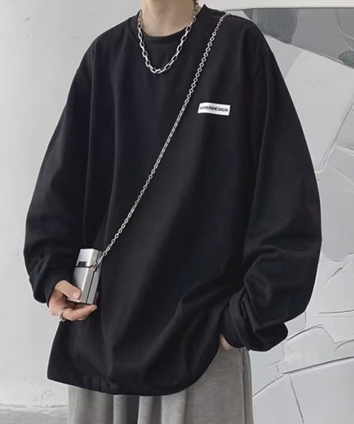 KELVIN(ケルヴァン)の「Minimal Logo Oversized Tee ミニマルロゴ オーバーサイズ Tシャツ(ロンT)(Tシャツ/カットソー・メンズ・ホワイト/ブラック・LARGE/MEDIUM)」の9枚目の写真
