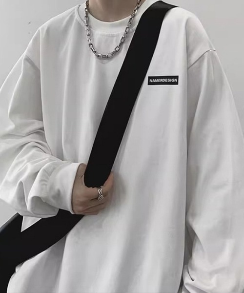 KELVIN(ケルヴァン)の「Minimal Logo Oversized Tee ミニマルロゴ オーバーサイズ Tシャツ(ロンT)(Tシャツ/カットソー・メンズ・ホワイト/ブラック・LARGE/MEDIUM)」の3枚目の写真
