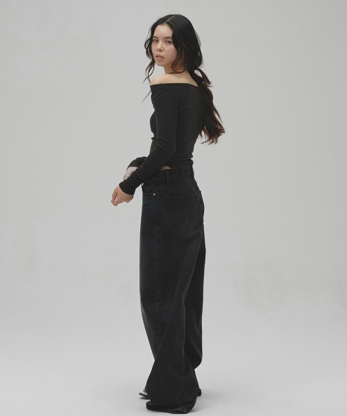 TODAYFUL(トゥデイフル)の「Soft Fraise Tops(Tシャツ/カットソー・レディース・スミクロ/グレー/アイボリー・FREE)」の6枚目の写真