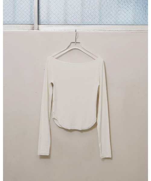 TODAYFUL(トゥデイフル)の「Soft Fraise Tops(Tシャツ/カットソー・レディース・スミクロ/グレー/アイボリー・FREE)」の12枚目の写真