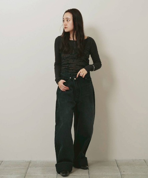 TODAYFUL(トゥデイフル)の「Soft Fraise Tops(Tシャツ/カットソー・レディース・スミクロ/グレー/アイボリー・FREE)」の17枚目の写真
