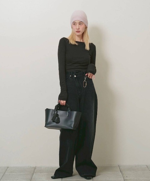TODAYFUL(トゥデイフル)の「Soft Fraise Tops(Tシャツ/カットソー・レディース・スミクロ/グレー/アイボリー・FREE)」の20枚目の写真