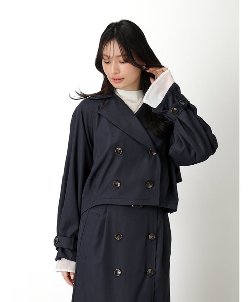 fifth（フィフス）の「【SETUP対応】ショートトレンチコート（その他アウター・レディース・ネイビー/ベージュ・M）」の16枚目の写真