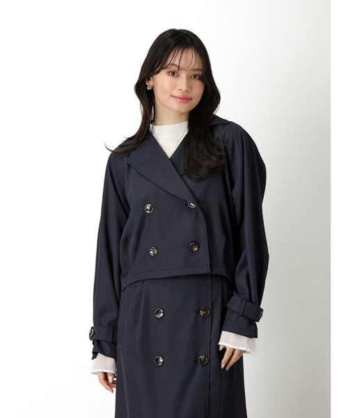 fifth（フィフス）の「【SETUP対応】ショートトレンチコート（その他アウター・レディース・ネイビー/ベージュ・M）」の17枚目の写真