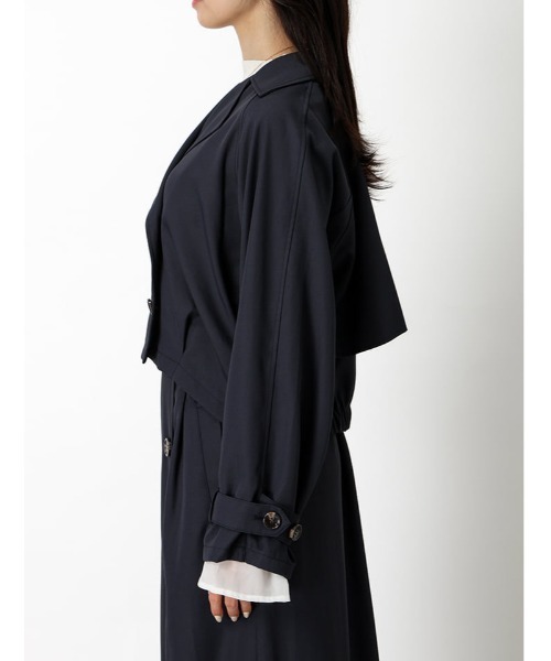 fifth（フィフス）の「【SETUP対応】ショートトレンチコート（その他アウター・レディース・ネイビー/ベージュ・M）」の18枚目の写真