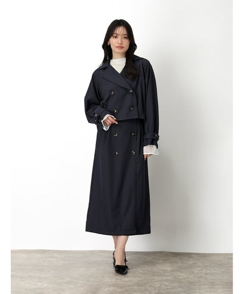 fifth（フィフス）の「【SETUP対応】ショートトレンチコート（その他アウター・レディース・ネイビー/ベージュ・M）」の21枚目の写真